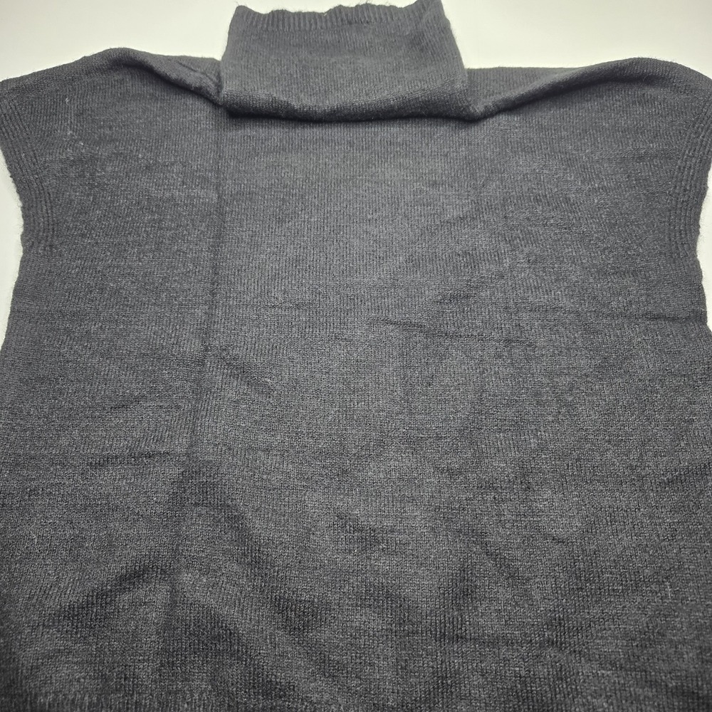 QVC Sweater Turtleneck Pullover Cap‎ Sleeve Black Size Small